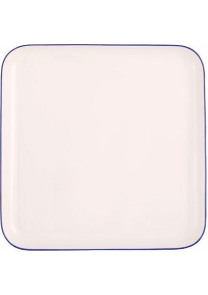 Blue Stripe Düz Tabak 21x21 Cm 04alm006870