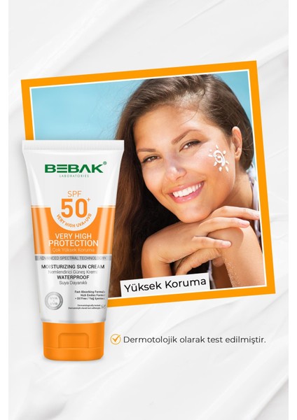 Nemlendirici Güneş Kremi 50 Spf 75 ml Tüp