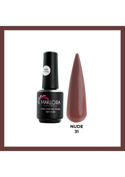Three Step Gel Polish Kalıcı Oje 15 ml | 31 Nude