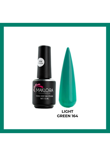 Three Step Gel Polish Kalıcı Oje 15 ml | 164 Light Green