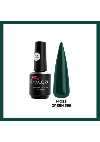 Three Step Gel Polish Kalıcı Oje 15 ml | 389 Moos Green