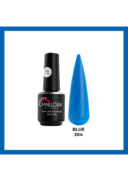 Three Step Gel Polish Kalıcı Oje 15 ml | 304 Blue