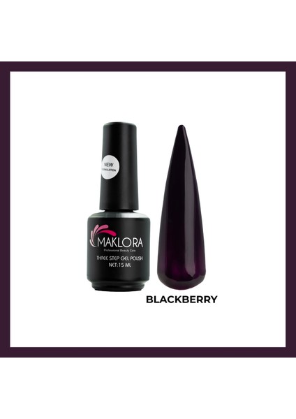 Three Step Gel Polish Kalıcı Oje 15 ml | Black Berry