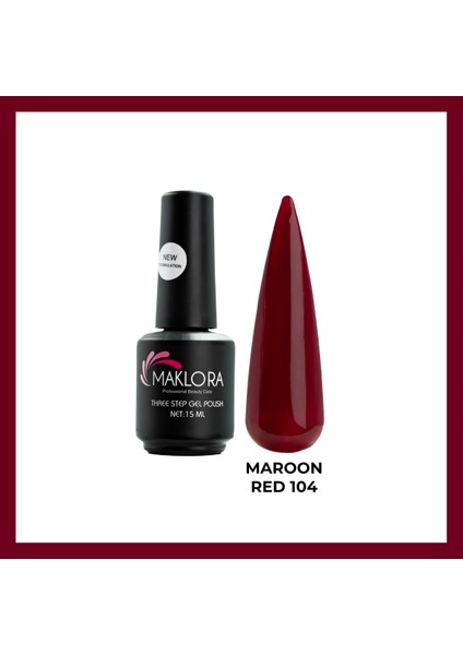 Three Step Gel Polish Kalıcı Oje 15 ml | 104 Red