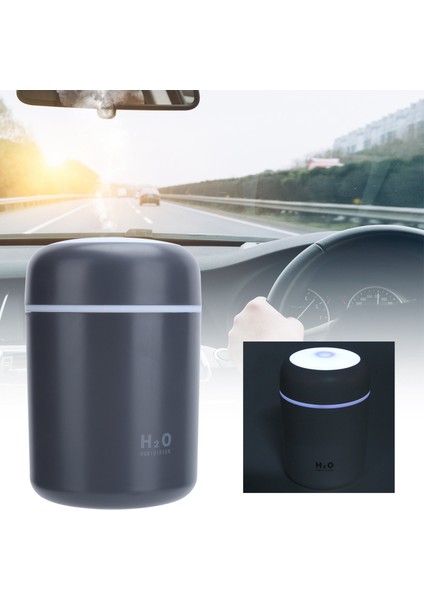 H2O Ulrasonik Hava Nemlendirici Buhar Makinesi ve Aroma Difüzörü 300 ml Siyah fırsatları