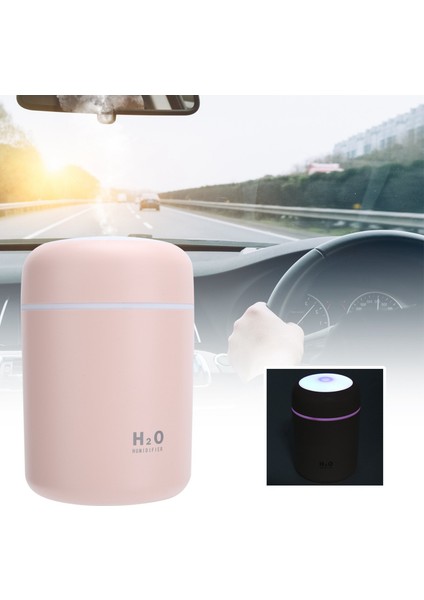 H2O Ulrasonik Hava Nemlendirici Buhar Makinesi ve Aroma Difüzörü 300 ml Pembe fiyatları
