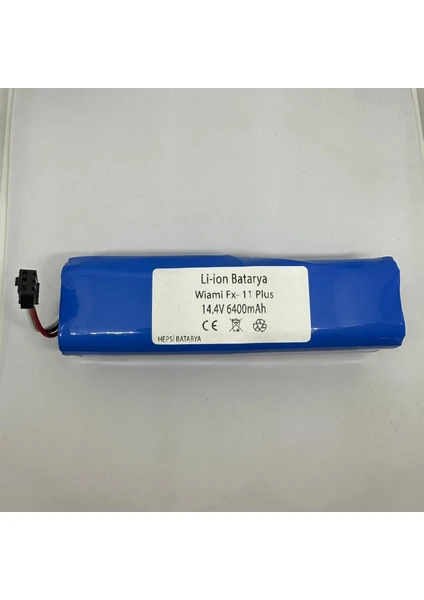 Global Batarya Wiami Fx-11 Plus Akıllı Robot Süpürge Bataryası 14.4V 6400MAH Pil (Yüksek Kapasite)