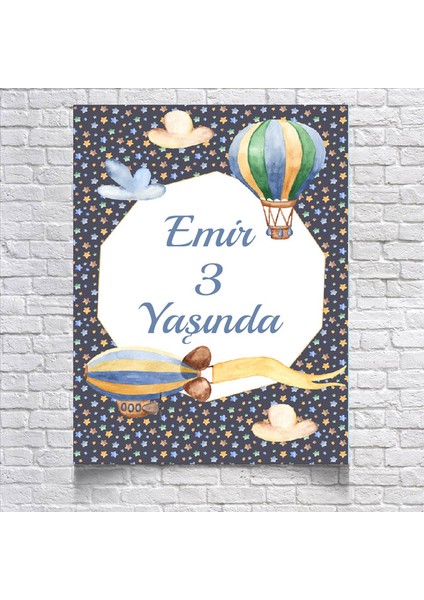 Balon Temalı Doğum Günü AFIŞI35 x 50 cm