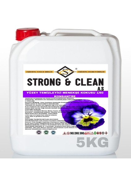 Yüzey Temizleyici Konsantre 1/60 Menekşe Kokusu 5kg