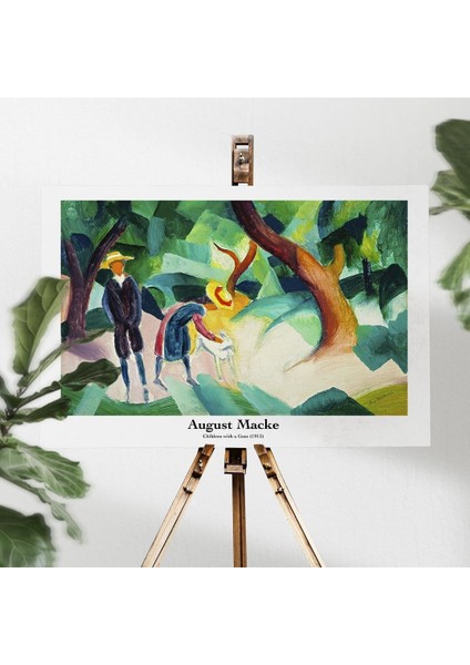 August Macke Keçi ile Çocuklar Kanvas Tablo