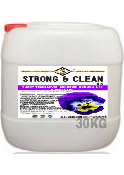 Yüzey Temizleyici Konsantre 1/60 Menekşe Kokusu 30 kg