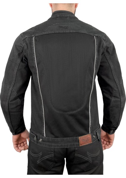 The Biker Jeans Grey Ice Korumalı File Motosiklet Kot Montu Erkek