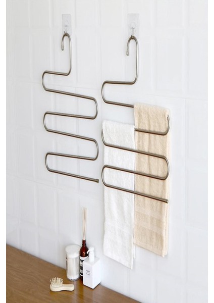 Snake 5 Kat Katlı Banyo Askısı Pantolon Eşarp Şal Askısı 5 Katlı Pantolon Eşarp Askısı 5 Katlı Askı fiyatları