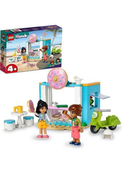 Friends Donut Dükkanı 41723 - 4 Yaş ve Üzeri Çocuklar Için Liann ve Leo Mini Bebekleri Içeren Oyuncak Yapım Seti (63 Parça)