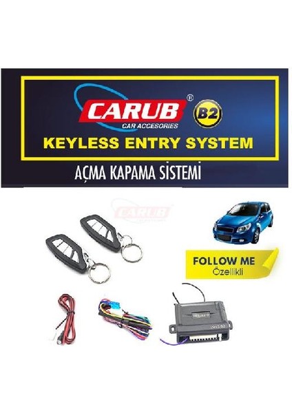 Uzaktan Açma Kapama 12V Sinyal Çıkış Siyah/krom Follow Me Carub 4602475