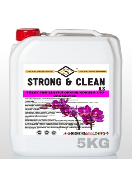 Yüzey Temizleyici Konsantre 1/60 Orkide Kokusu 5kg