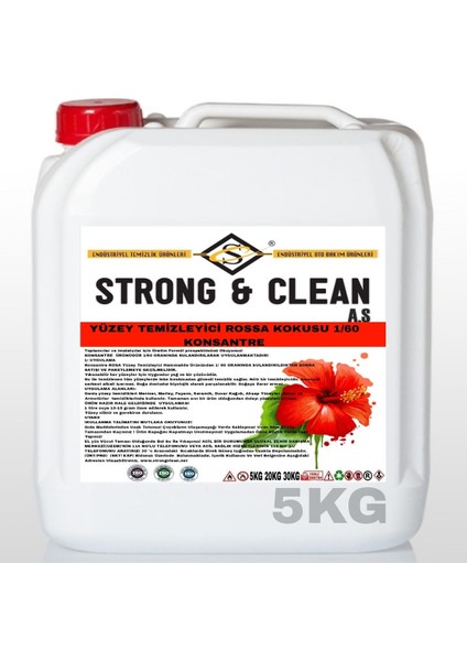 Yüzey Temizleyici Konsantre 1/60 Rose Kokusu 5kg