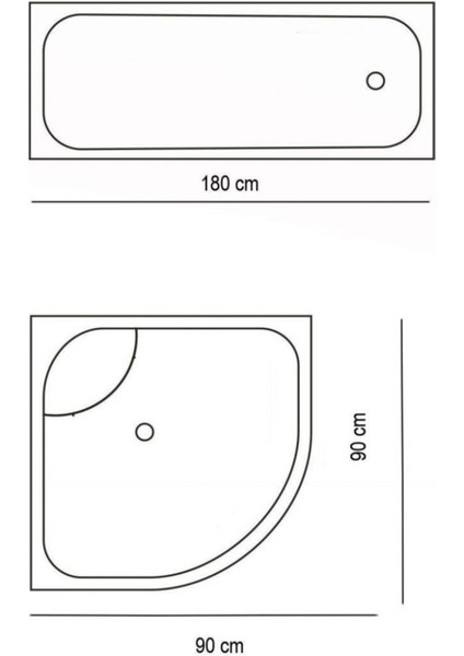Banyo Duş Perdesi 0010 180 x 200 Perde Borusu Askı Aparatı 120 x 200 cm