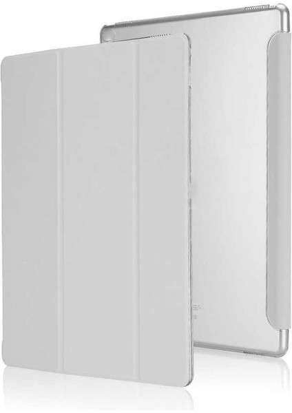 Apple iPad Air 10.9 2022 5.nesil Kılıf Smart Cover Kapaklı Standlı Uyku Modlu Sm3 Gri