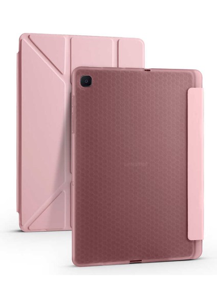 Samsung Galaxy Tab A7 10.4 T500 2020 Kılıf Standlı Katlanabilir Pu Silikon Tf1 Bronz