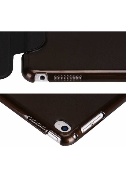 Apple iPad Mini 2 3 Kılıf Smart Cover Kapaklı Standlı Uyku Modlu SM11 + Nano + Kalem Bronz