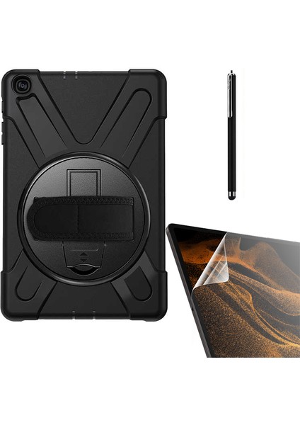 Apple iPad Mini 5 Kılıf Defender Tablet Tank Koruma Standlı DF11 + Nano + Kalem Siyah