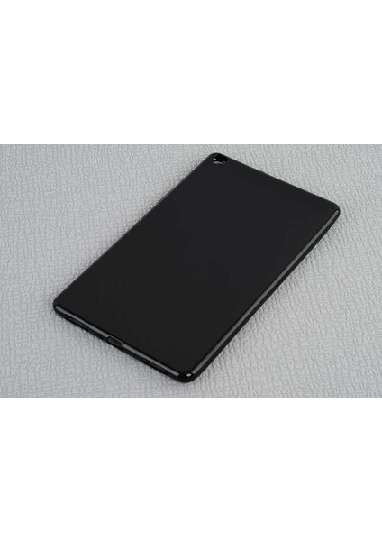Samsung Galaxy Tab A 8.0 T290 Kılıf Silikon Arkası Buzlu Lüx Koruma S1 Siyah
