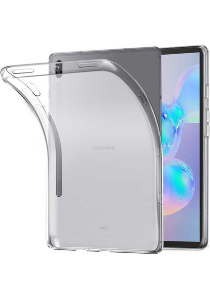 Samsung Galaxy Tab S7+ SM-T970 Kılıf Silikon Arkası Buzlu Lüx Koruma S2 Renksiz