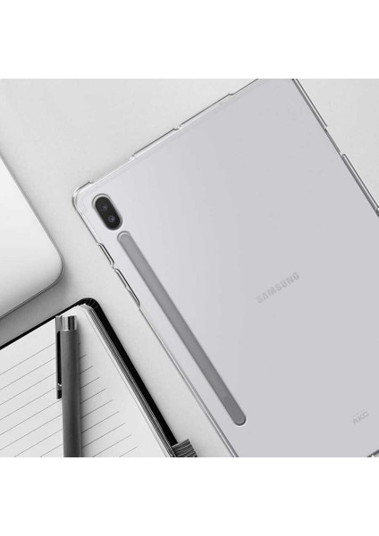 Samsung Galaxy Tab S7+ SM-T970 Kılıf Silikon Arkası Buzlu Lüx Koruma S2 Renksiz