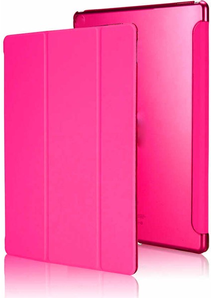 Case Street Samsung Galaxy Tab A7 10.4 T500 2020 Kılıf Smart Cover Kapaklı Standlı Uyku Modlu Sm2 Pembe