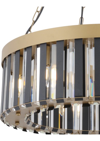 Harbour 60'lik Siyah Eskitme Kristal Taşlı Modern Oturma Odası, Salon Avize fırsatları