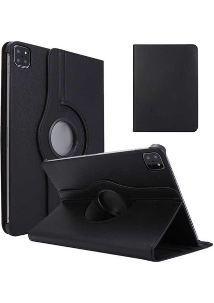 Apple iPad Pro 11 2020 11 Inç Kılıf Kapaklı Standlı 360 Dönebilen Koruma Dn2 Siyah