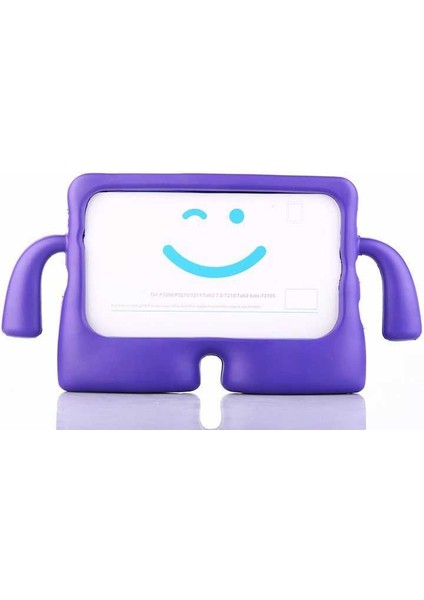 Case Street Apple iPad Air 10.9 2020 4.nesil Kılıf Çocuklar Için Tutacaklı Silikon Ib1 Mor