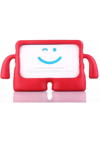 Case Street Apple iPad Air 10.9 2022 5.nesil Kılıf Çocuklar Için Tutacaklı Silikon Ib1 Kırmızı