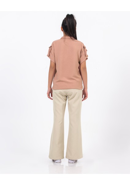 Dabıl Krep Dokuma Kumaş Kız Ispanyol Paça Pantolon fiyatları