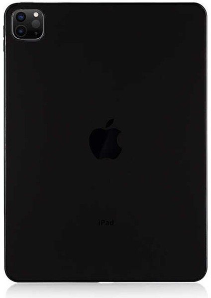 Case Street Apple iPad Pro 12.9 Pro 2020 4.nesil Kılıf Silikon Arkası Buzlu Lüx Koruma S2 Siyah