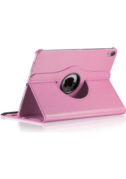 Apple iPad Pro 12.9 2018 3.nesil Kılıf Kapaklı Standlı 360 Dönebilen Koruma Dn3 Pembe