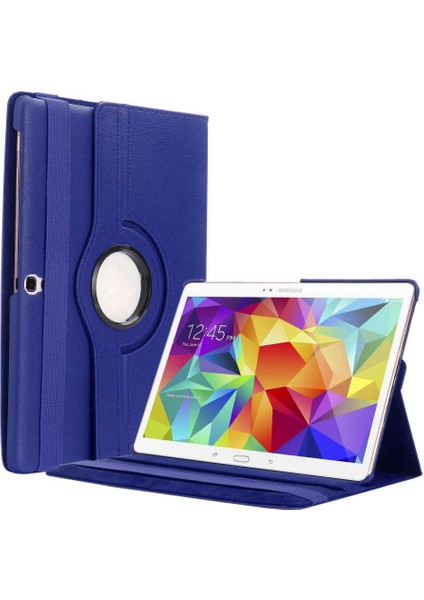 Case Street Samsung Galaxy Tab 4 10.1 T530 Kılıf Kapaklı Standlı 360 Dönebilen Koruma Dn2 Lacivert