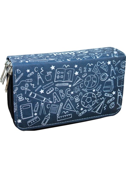 Kalem Kutusu School Cute Orginazer Üç Bölmeli Vegan Deri (Kalemlik) fiyatları