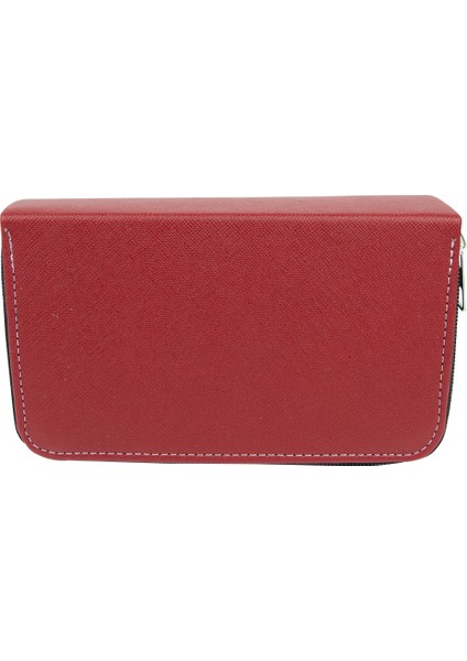 Kalem Kutusu Bordo Orginazer Üç Bölmeli Vegan Deri (Kalemlik) modelleri