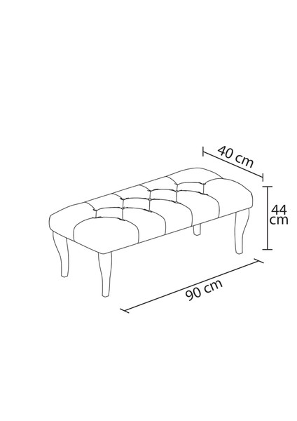 Kapıönü Puf & Bench (Beyaz Ayak)