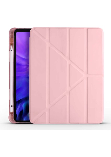 Xiaomi Mi Pad 5 Uyumlu Kılıf Standlı Katlanabilir Pu Silikon Tf1 Bronz