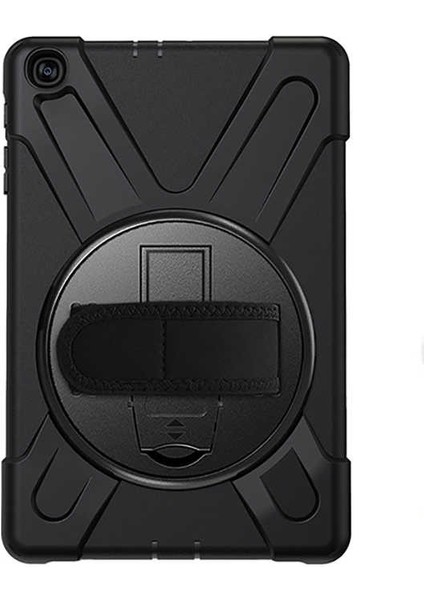 Case Street Samsung Galaxy Tab A 10.1 (2019) T510 Kılıf Defender Tablet Tank Koruma Standlı Df2 Siyah