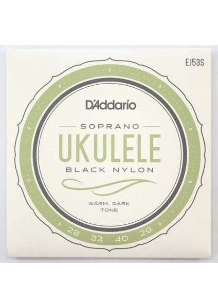 EJ53S Soprano Ukulele Set Takım Tel Siyah