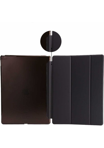 Apple iPad 2 3 4 Uyumlu Kılıf Smart Cover Kapaklı Standlı Uyku Modlu SM11 + Nano + Kalem Mavi