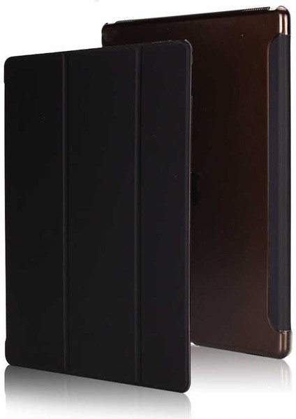 Samsung Galaxy Tab A7 Lite T225 Kılıf Smart Cover Kapaklı Standlı Uyku Modlu Sm1 Siyah