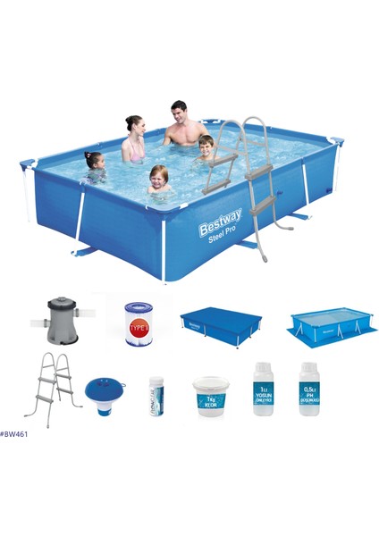 Prefabrik Havuz Seti 259X170X61CM BW461 56403