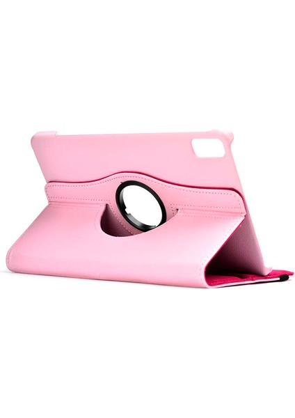 Huawei Matepad 10.4 Uyumlu Kılıf Kapaklı Standlı 360 Dönebilen Koruma Dn2 Pembe