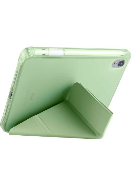 Case Street Apple iPad Mini 2021 6.nesil Kılıf Standlı Katlanabilir Pu Silikon Tf1 Kırmızı