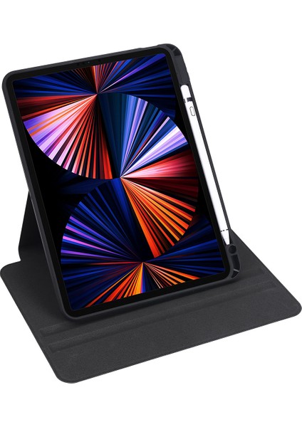 Case Street Apple iPad Air 10.9 2022 5.nesil Kılıf Termik Arkası Şeffaf Smart Kapaklı Kalem Bölmeli T1 Turkuaz